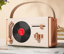 Retro Bluetooth Speaker Mini Vinyl Music Player - Supports FM Radio