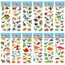 12 Sheets/Pack Kids Stickers 3D Puffy Bulk Cartoon Zoo Animal / Fruits Various Scrapbooking Stickers for Kids