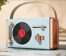Retro Bluetooth Speaker Mini Vinyl Music Player - Supports FM Radio