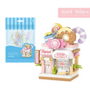 DIY Mini Building Blocks City Street View Pet Shop Coffee Shop Fruit Shop Candy Shop