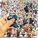 Kawaii Painting Watercolor Cute Cat Stickers Pack for Kids, Cartoon Cute Graffiti Scrapbooking, Luggage Laptop Sticker