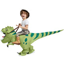 Inflatable Riding Green Dinosaur Cosplay Costume For Kids & Adults