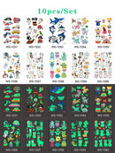 Luminous Temporary Tattoo Stickers for Kids Unicorn - Glow in The Dark Tattoo