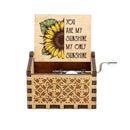 NEW You Are My Sunshine Music Box Color Printed Wooden Hand Operated Musical Box