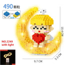 Micro Building Blocks Space Astronaut Figure With Light - Mini Size DIY Bricks Set