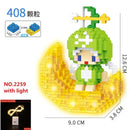 Micro Building Blocks Space Astronaut Figure With Light - Mini Size DIY Bricks Set