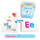 English Words and Math Learning Educational Flash Cards for Kids 3-6 Years