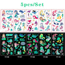 Luminous Temporary Tattoo Stickers for Kids Unicorn - Glow in The Dark Tattoo
