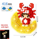 Micro Building Blocks Space Astronaut Figure With Light - Mini Size DIY Bricks Set