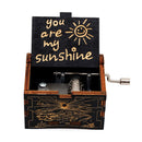NEW You Are My Sunshine Music Box Color Printed Wooden Hand Operated Musical Box