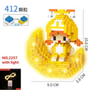 Micro Building Blocks Space Astronaut Figure With Light - Mini Size DIY Bricks Set