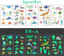 Luminous Temporary Tattoo Stickers for Kids Unicorn - Glow in The Dark Tattoo