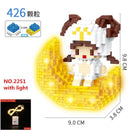 Micro Building Blocks Space Astronaut Figure With Light - Mini Size DIY Bricks Set