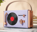 Retro Bluetooth Speaker Mini Vinyl Music Player - Supports FM Radio