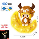 Micro Building Blocks Space Astronaut Figure With Light - Mini Size DIY Bricks Set