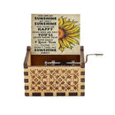 NEW You Are My Sunshine Music Box Color Printed Wooden Hand Operated Musical Box