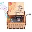 NEW You Are My Sunshine Music Box Color Printed Wooden Hand Operated Musical Box