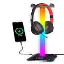 RGB Headphone Stand Type-C & USB Charging Port For Gaming