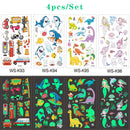 Luminous Temporary Tattoo Stickers for Kids Unicorn - Glow in The Dark Tattoo