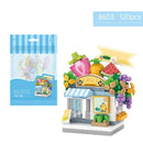 DIY Mini Building Blocks City Street View Pet Shop Coffee Shop Fruit Shop Candy Shop