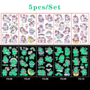 Luminous Temporary Tattoo Stickers for Kids Unicorn - Glow in The Dark Tattoo