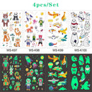 Luminous Temporary Tattoo Stickers for Kids Unicorn - Glow in The Dark Tattoo