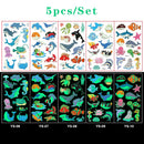 Luminous Temporary Tattoo Stickers for Kids Unicorn - Glow in The Dark Tattoo