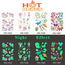 Luminous Temporary Tattoo Stickers for Kids Unicorn - Glow in The Dark Tattoo