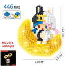 Micro Building Blocks Space Astronaut Figure With Light - Mini Size DIY Bricks Set