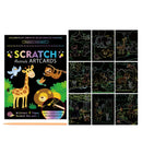Magic Rainbow Color Scratch Art Paper Card Kit For Kids - Artcards