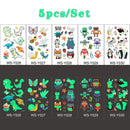Luminous Temporary Tattoo Stickers for Kids Unicorn - Glow in The Dark Tattoo