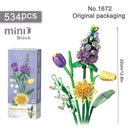 Creative Mini Building Blocks Flowers DIY