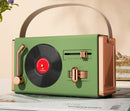 Retro Bluetooth Speaker Mini Vinyl Music Player - Supports FM Radio