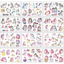 Fake Temporary Cartoon Tattoo Stickers For Kids 12 Pack | Cartoon Body Art Collection