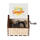 NEW You Are My Sunshine Music Box Color Printed Wooden Hand Operated Musical Box