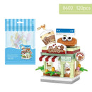 DIY Mini Building Blocks City Street View Pet Shop Coffee Shop Fruit Shop Candy Shop