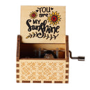 NEW You Are My Sunshine Music Box Color Printed Wooden Hand Operated Musical Box