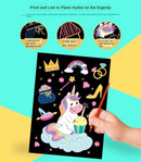 Magic Color Rainbow Cartoon Scratch Art Painting Kit