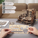 Marble Run Night City Wooden Puzzle DIY Model Building Block Kits