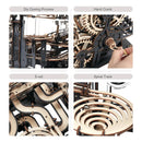 Marble Run Night City Wooden Puzzle DIY Model Building Block Kits