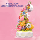 Flower Tea Pot Lighting Music Box - DIY Building Block 575pcs
