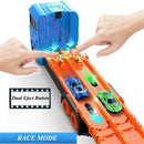 Large Transporter Truck Folding Track Racing Car Toys For Kids