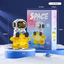Micro Building Blocks Space Astronaut Figure With Light - Mini Size DIY Bricks Set