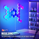 RGB Bluetooth LED Hexagon Light Indoor Wall Light with App Remote Control - 10 Pieces