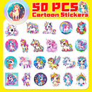 Cute Unicorn Cartoon Graffiti Sticker Pack for Kids 50pcs