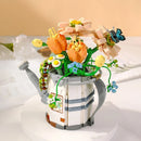 Mini Watering Can Potted Building Blocks Flowers DIY Plant Bouquet Assembly