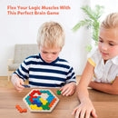 Hexagonal Wooden Puzzles Educational Toys For Children Kids IQ Test Logic Game