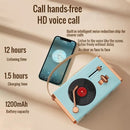 Retro Bluetooth Speaker Mini Vinyl Music Player - Supports FM Radio