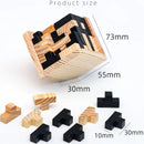 3D Tetris Cube Puzzle Luban Interlocking Educational Wooden Toy