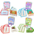 English Words and Math Learning Educational Flash Cards for Kids 3-6 Years